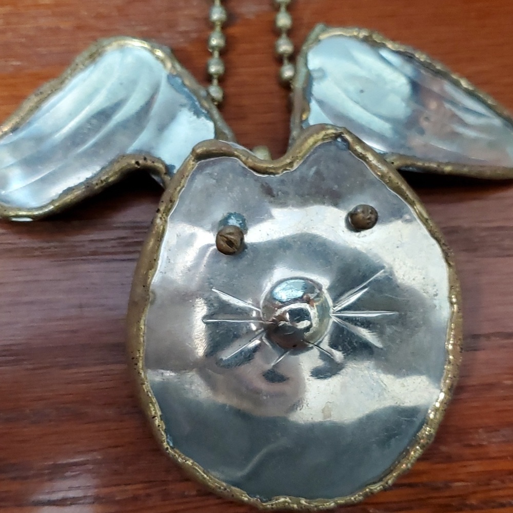 Rabbit Pendant Necklace Vintage Ears Move When You Move! - Picture 12 of 15